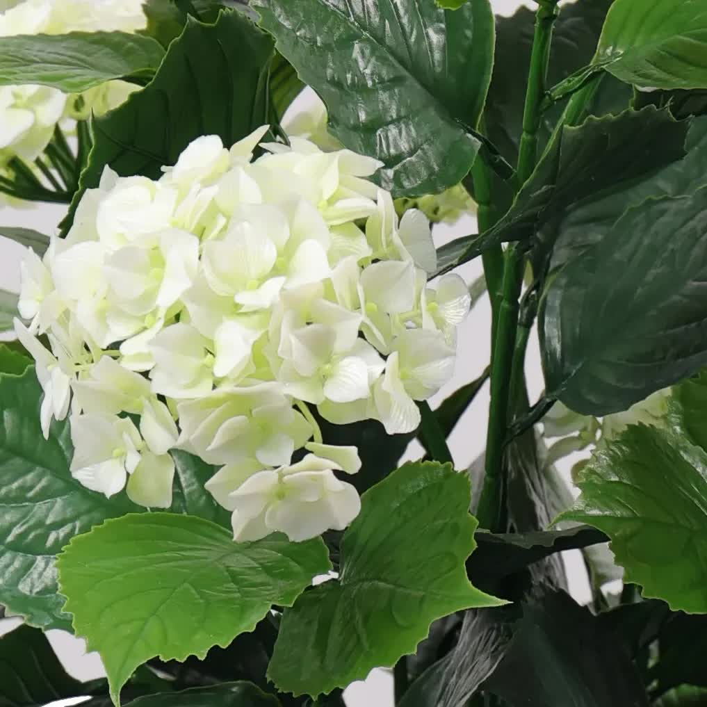 Flowering White Hydrangea Tree 90cm UV Resistant