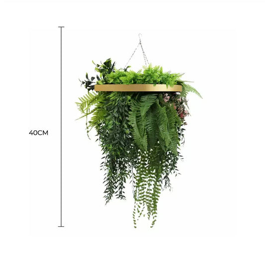 Hanging Arrangement with Gold Frame 40cm