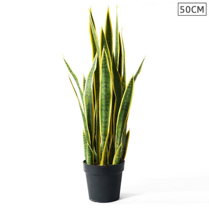 SOGA 50cm Artificial Indoor Yellow Edge Tiger Piran Fake Decoration Tree Flower Pot Plant $ 77.90