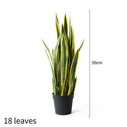 50cm Artificial Yellow Edge Tiger Plant
