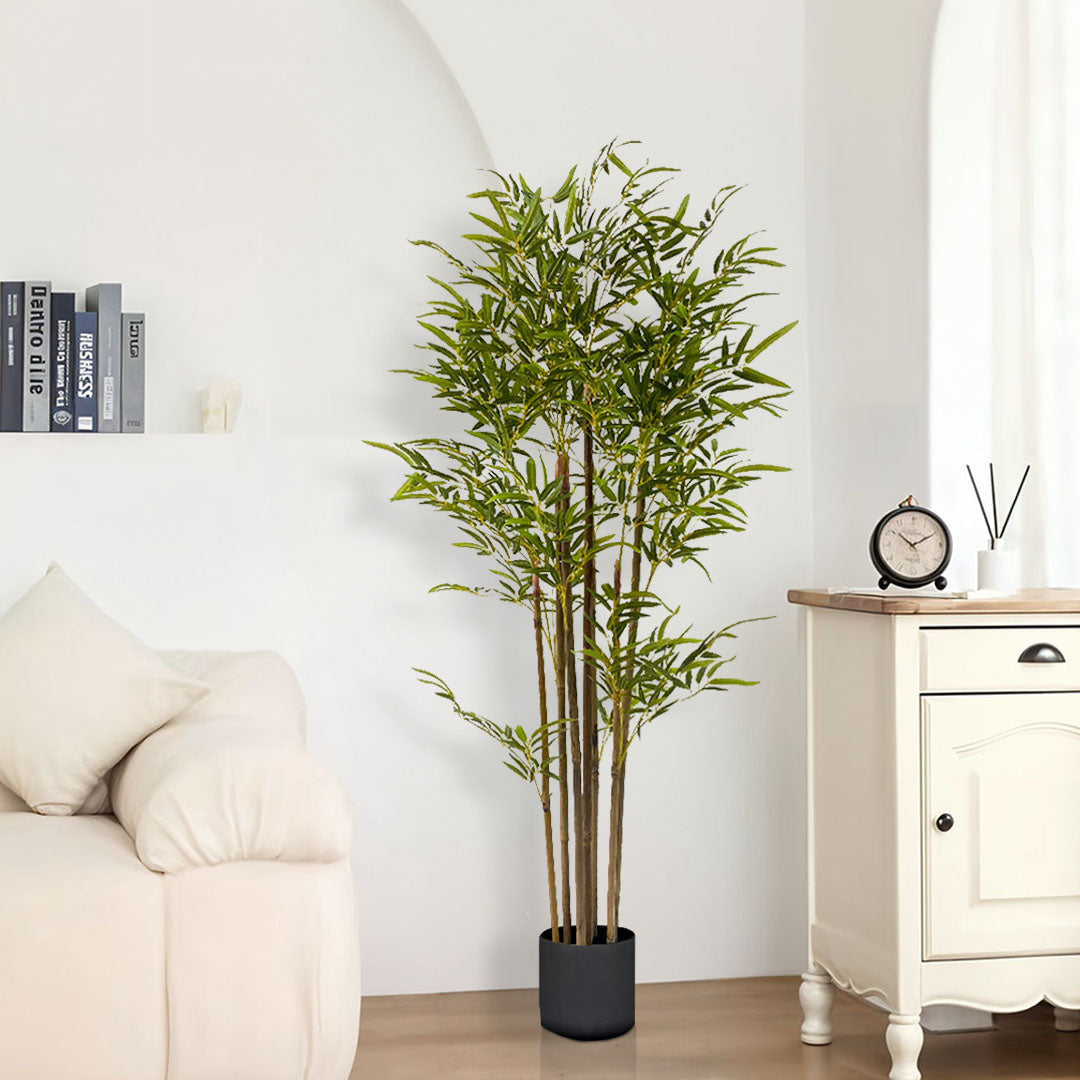 120cm Lucky Bamboo Artificial Plant w/ 7 Branches