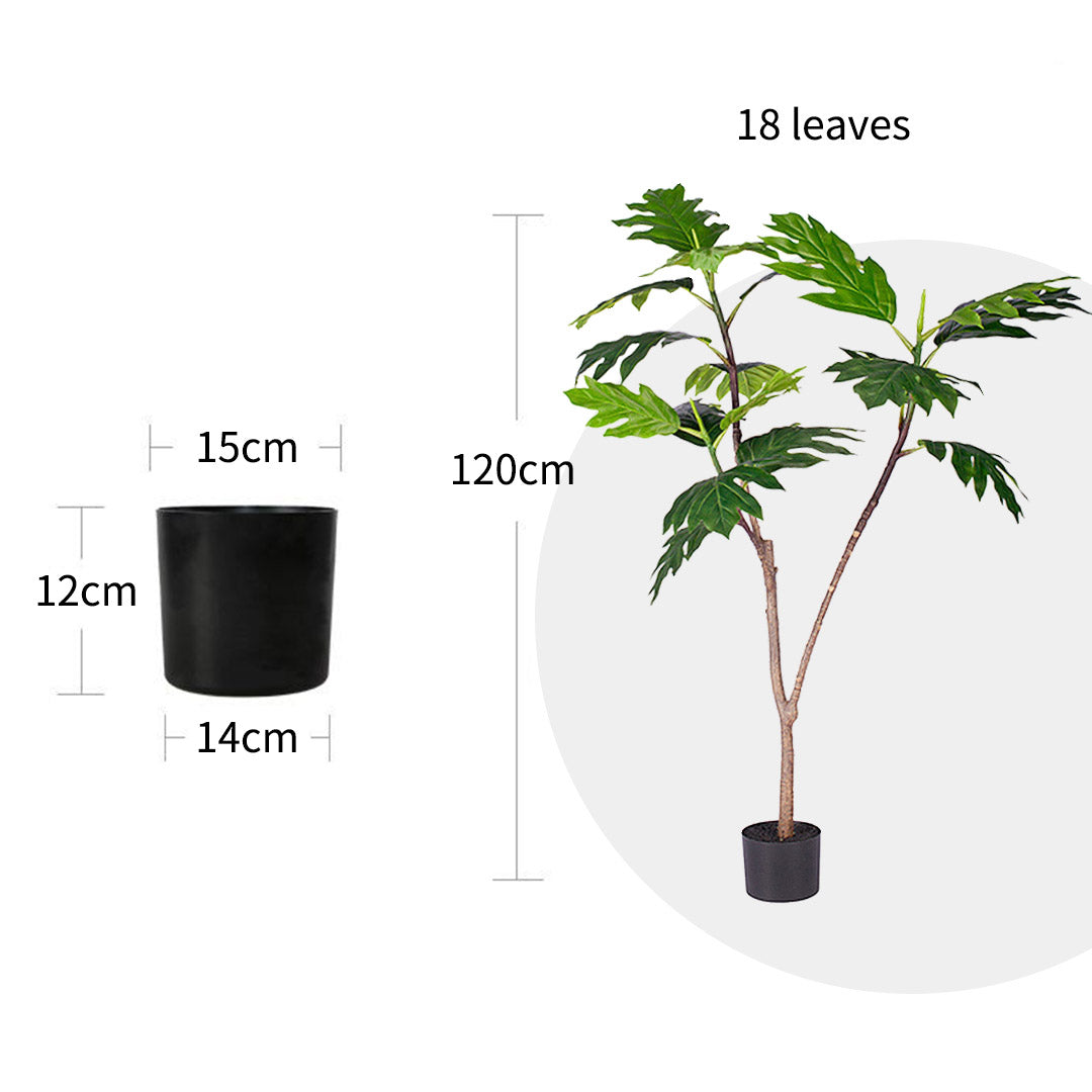 120cm Artificial Split-Leaf Philodendron Tree