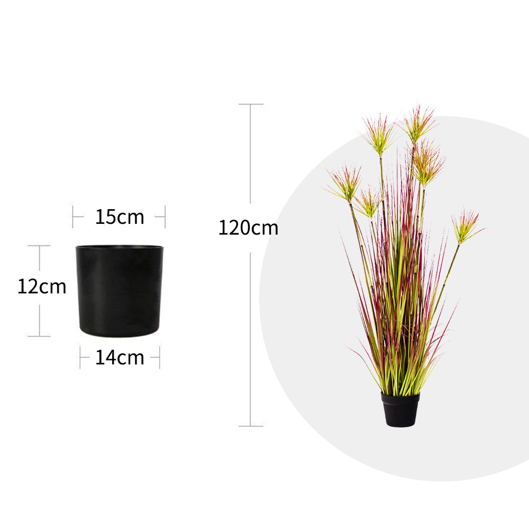 120cm Purple-Red Artificial Papyrus Plant