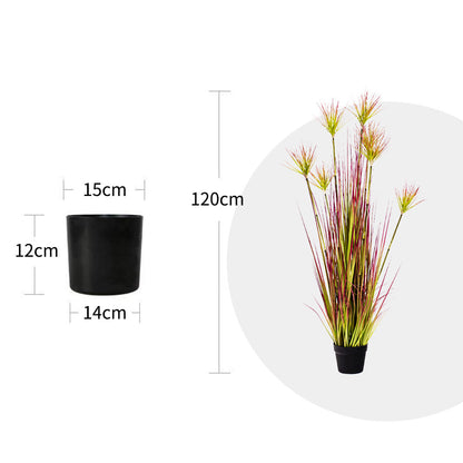 120cm Purple-Red Artificial Papyrus Plant