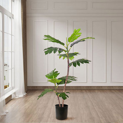 90cm 2-Trunk Artificial Split-Leaf Philodendron Tree