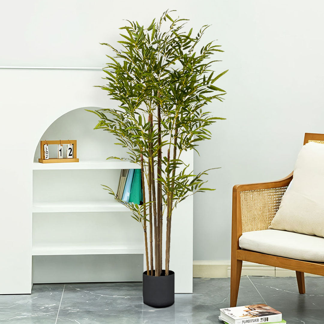 120cm Lucky Bamboo Artificial Plant w/ 7 Branches