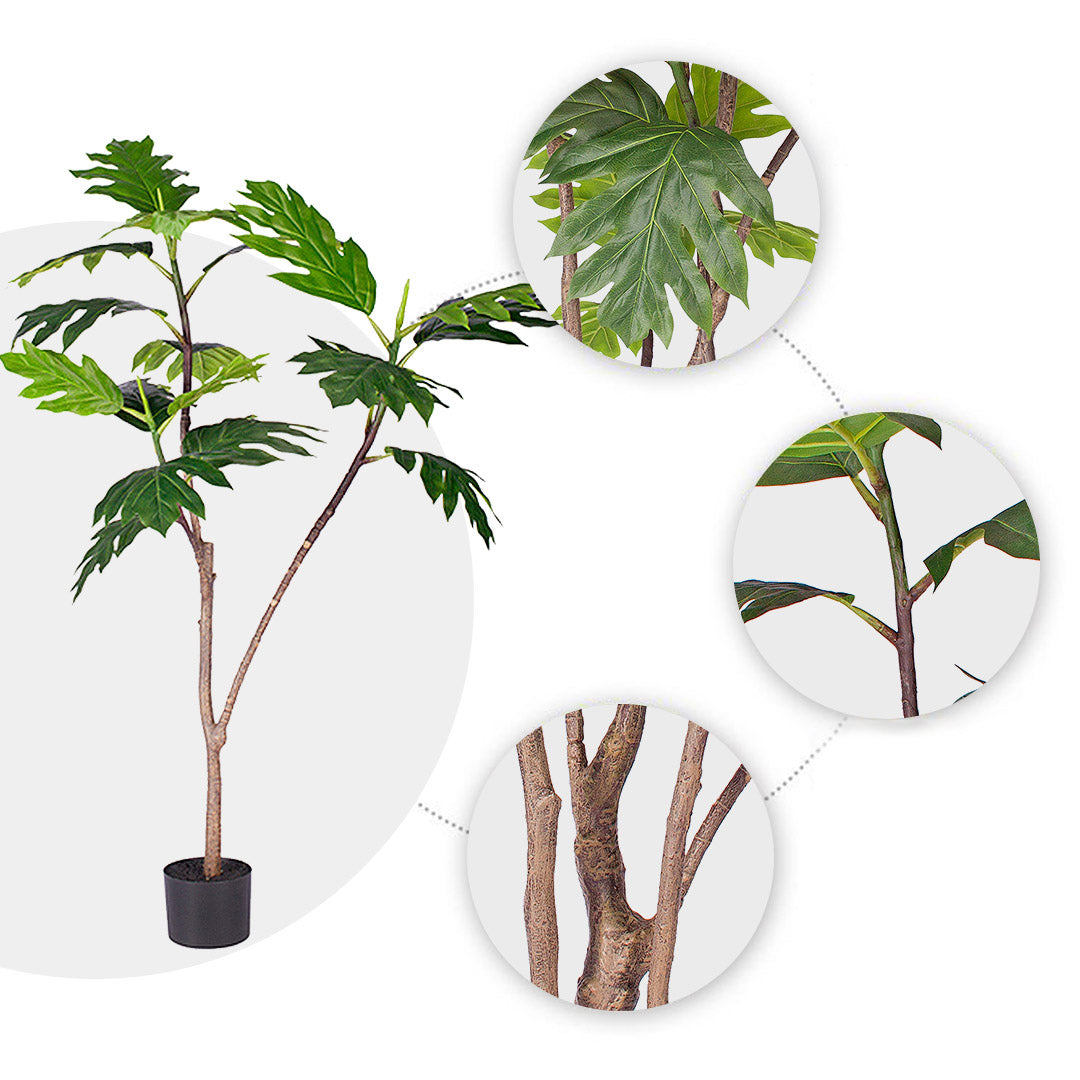 120cm Artificial Split-Leaf Philodendron Tree