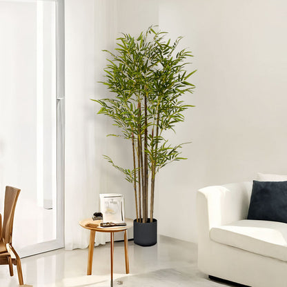 120cm Lucky Bamboo Artificial Plant w/ 7 Branches