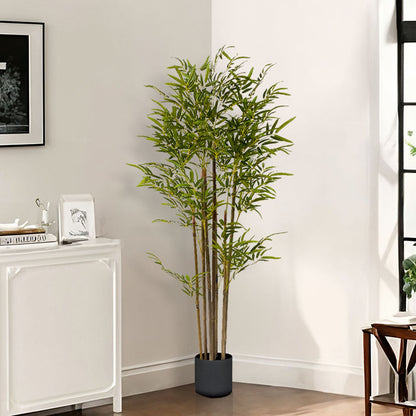120cm Lucky Bamboo Artificial Plant w/ 7 Branches