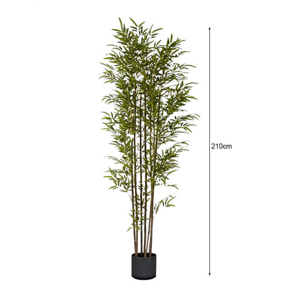 210cm Lucky Bamboo Artificial Plant w/ 7 Branches