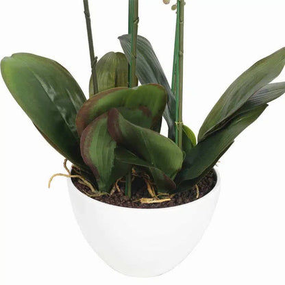 66cm Multi Stem Butterfly Artificial Potted Orchid With Pink Flowers