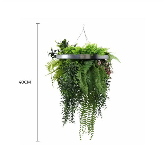 Hanging Arrangement with Silver Frame 40cm