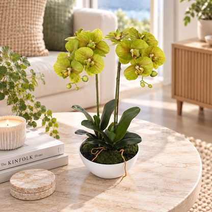 Two Stem Butterfly Orchid 50cm
